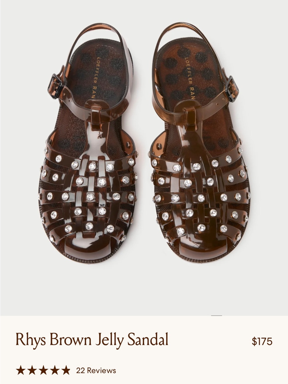 Loeffler Randall Rhys Brown Jelly Sandal